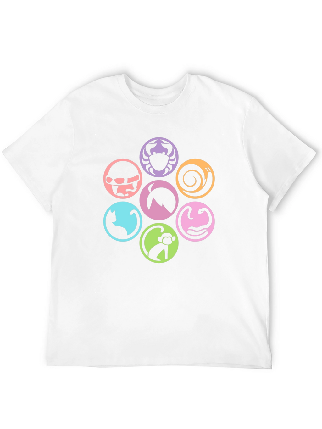 Symbol Circle Graphic Print Black T-Shirt