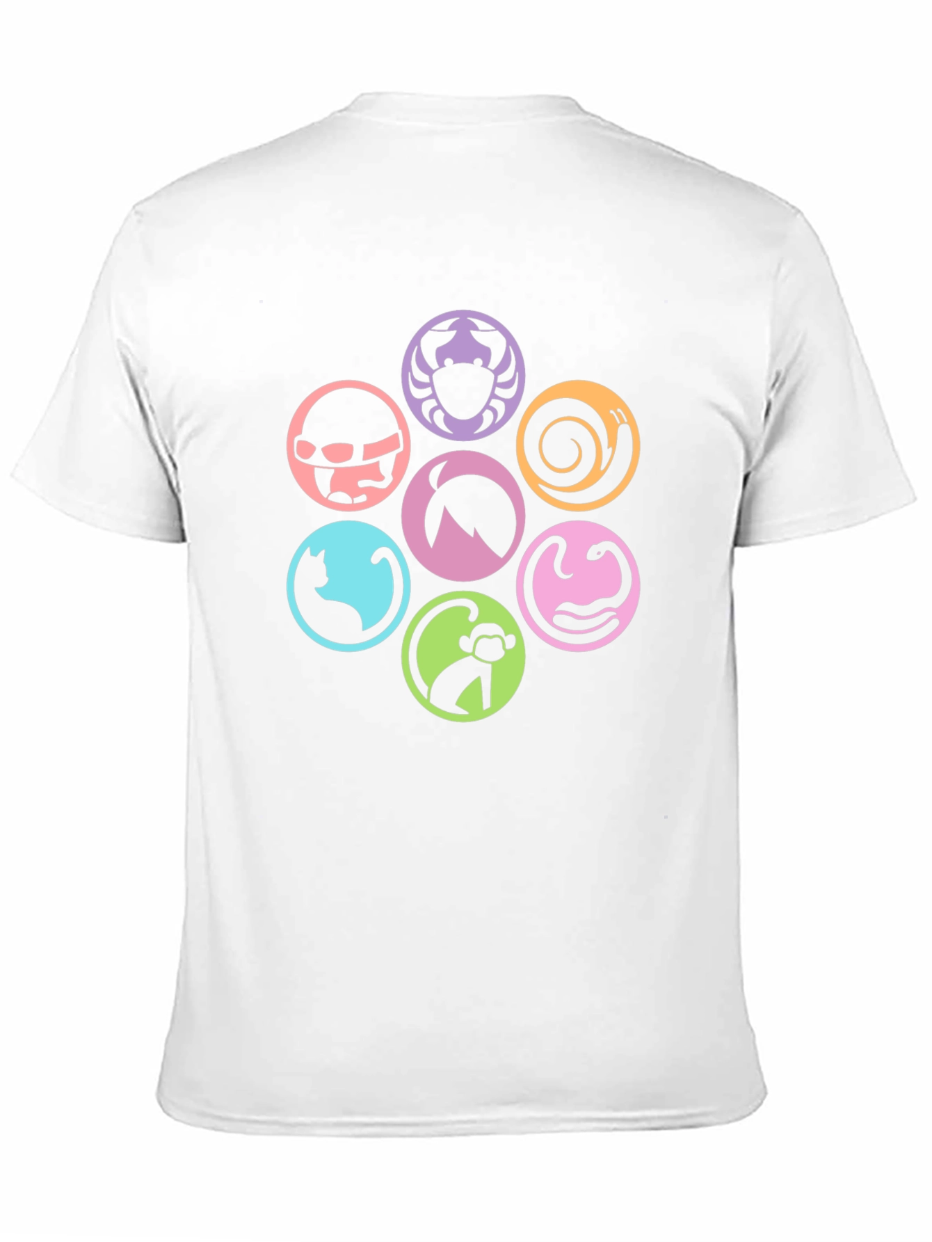 Symbol Circle Graphic Print Black T-Shirt