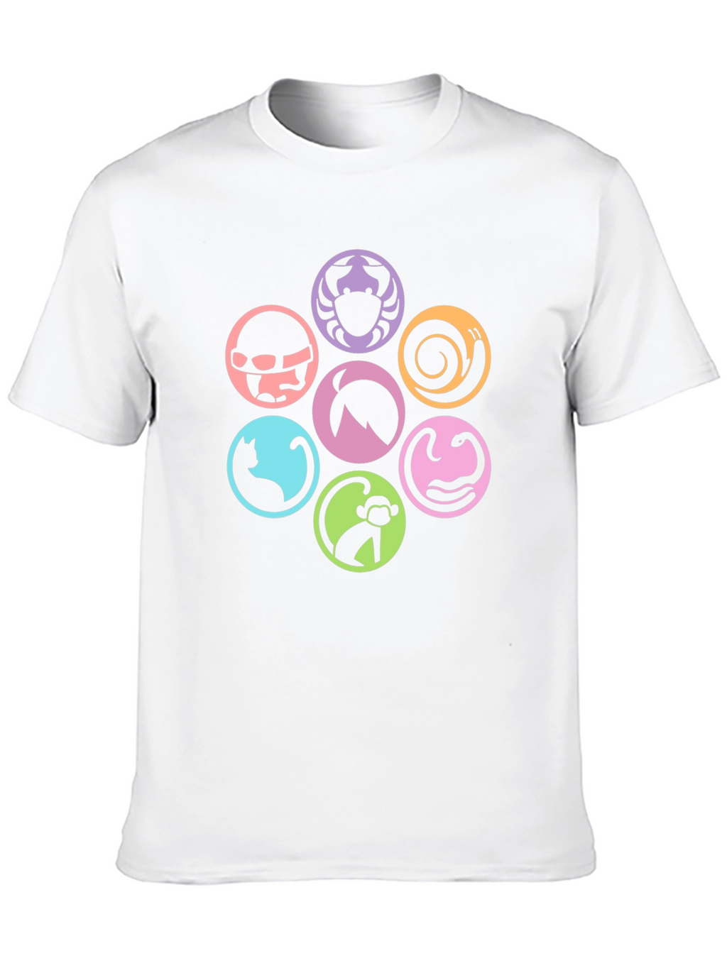 Symbol Circle Graphic Print Black T-Shirt