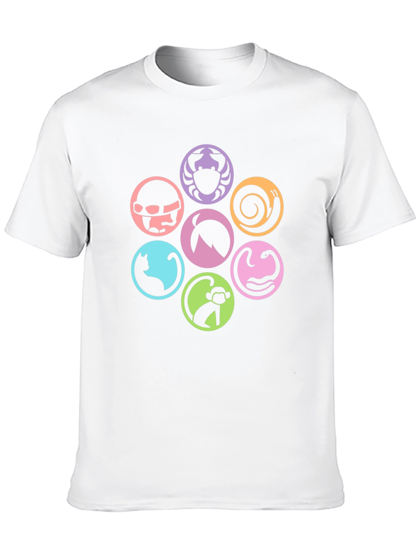 Symbol Circle Graphic Print Black T-Shirt