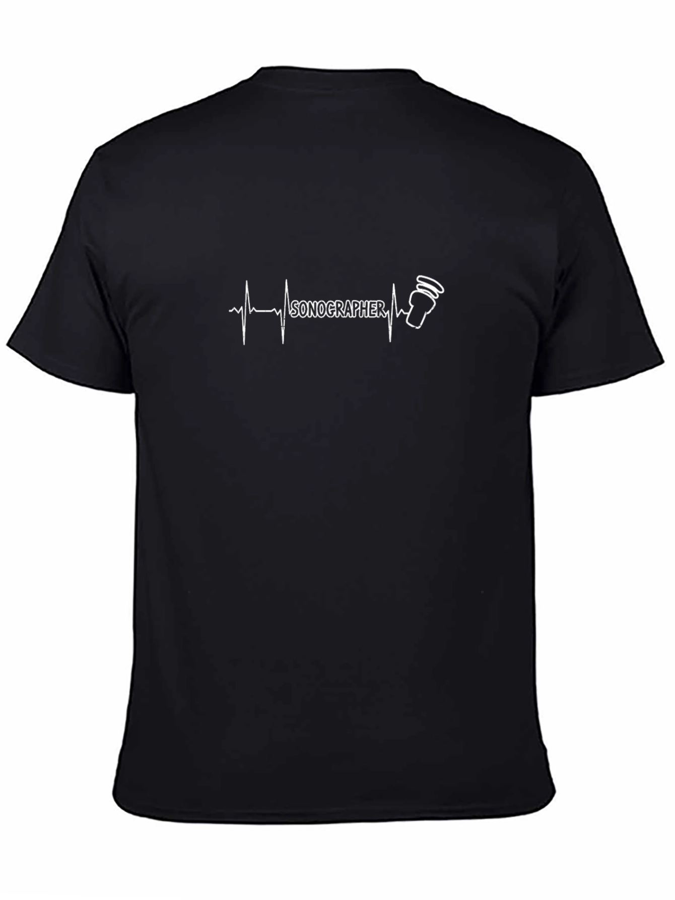 Sonographer Heartbeat T-Shirt - Black