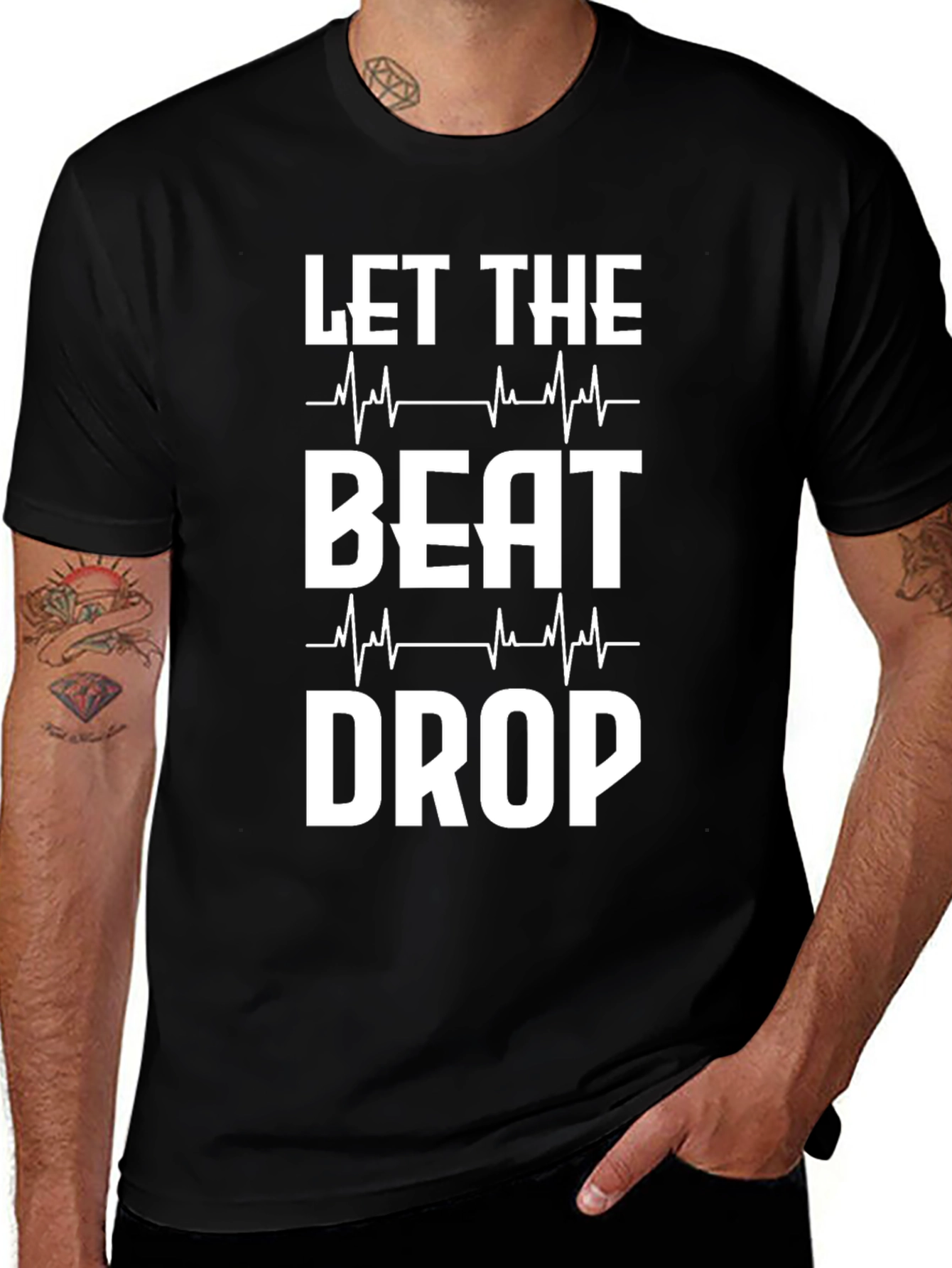 Let The Beat Drop Graphic Tee - Music Lover Shirt