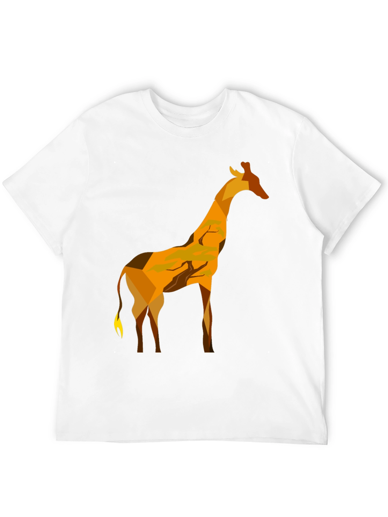 Geometric Giraffe Graphic Tee - Modern Mens T-Shirt