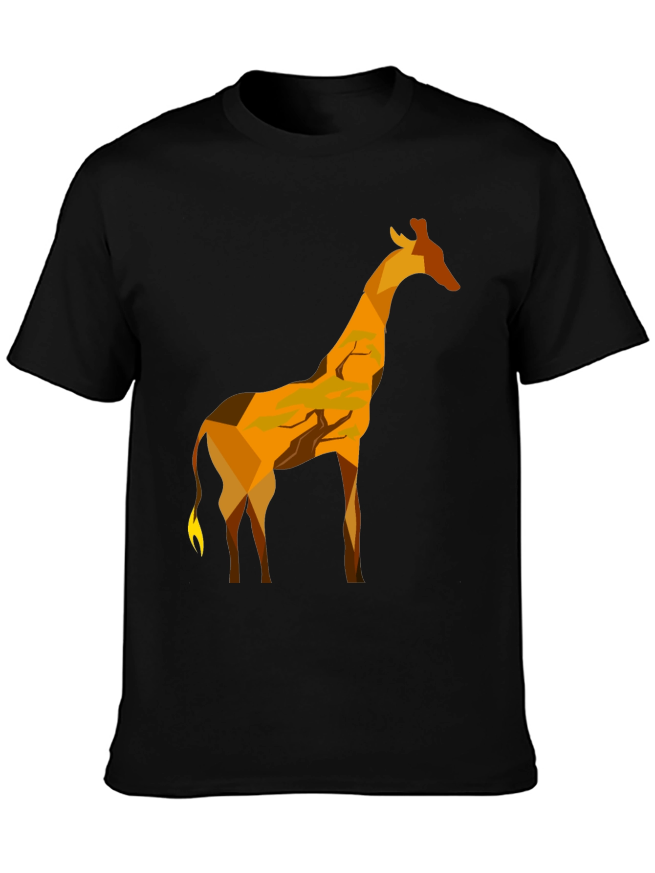 Geometric Giraffe Graphic Tee - Modern Mens T-Shirt