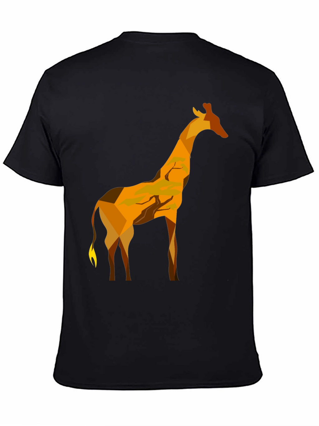 Geometric Giraffe Graphic Tee - Modern Mens T-Shirt