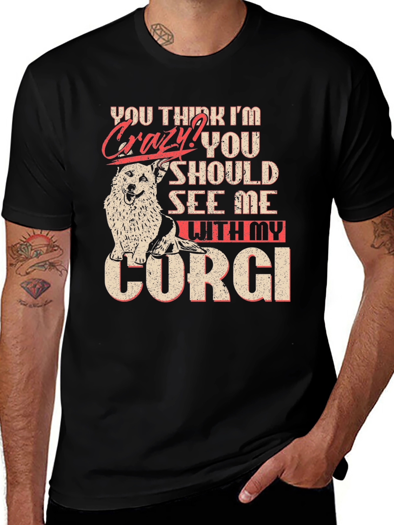 Crazy Corgi T-Shirt - Funny Dog Lover Tee