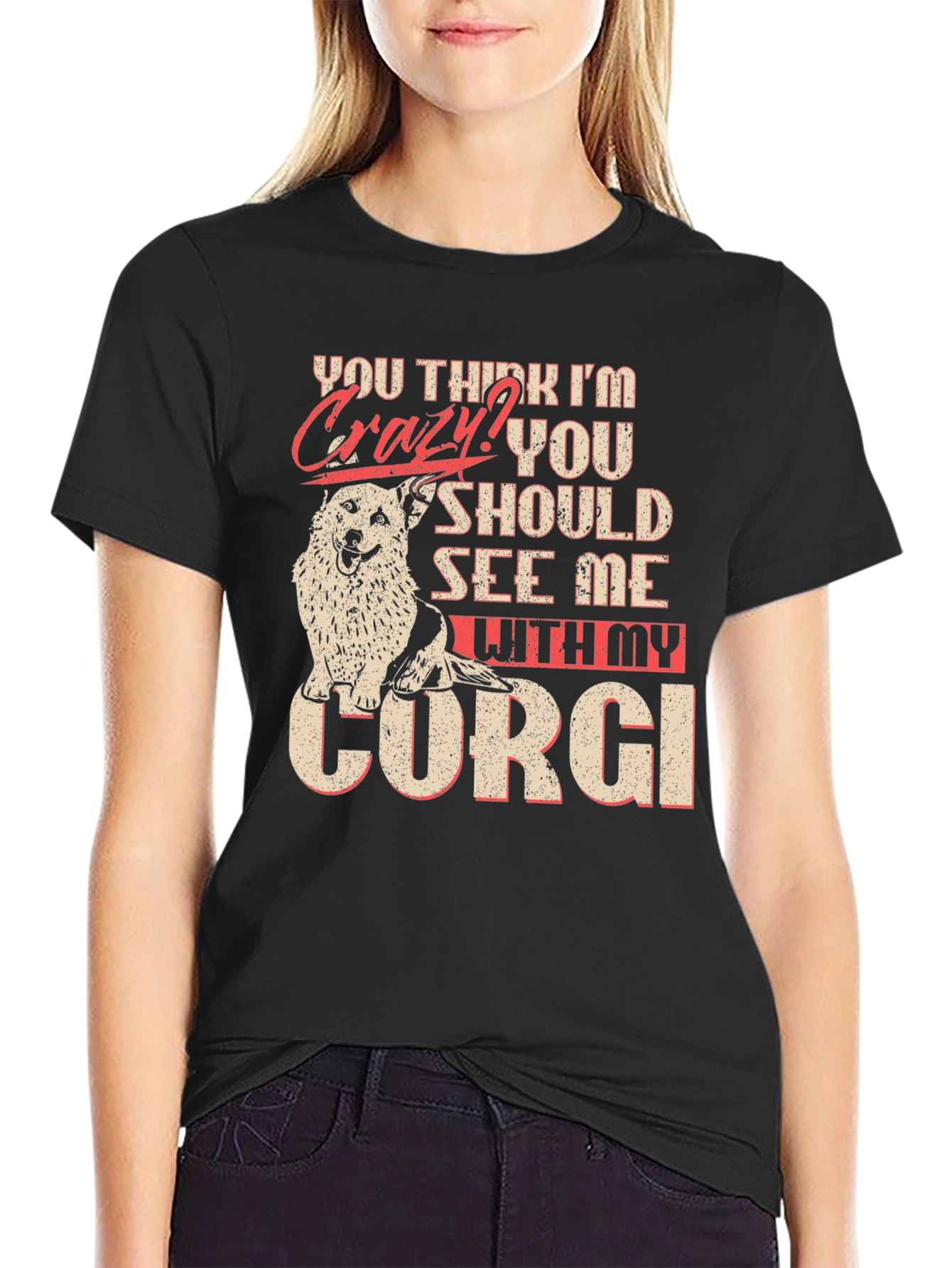 Crazy Corgi T-Shirt - Funny Dog Lover Tee