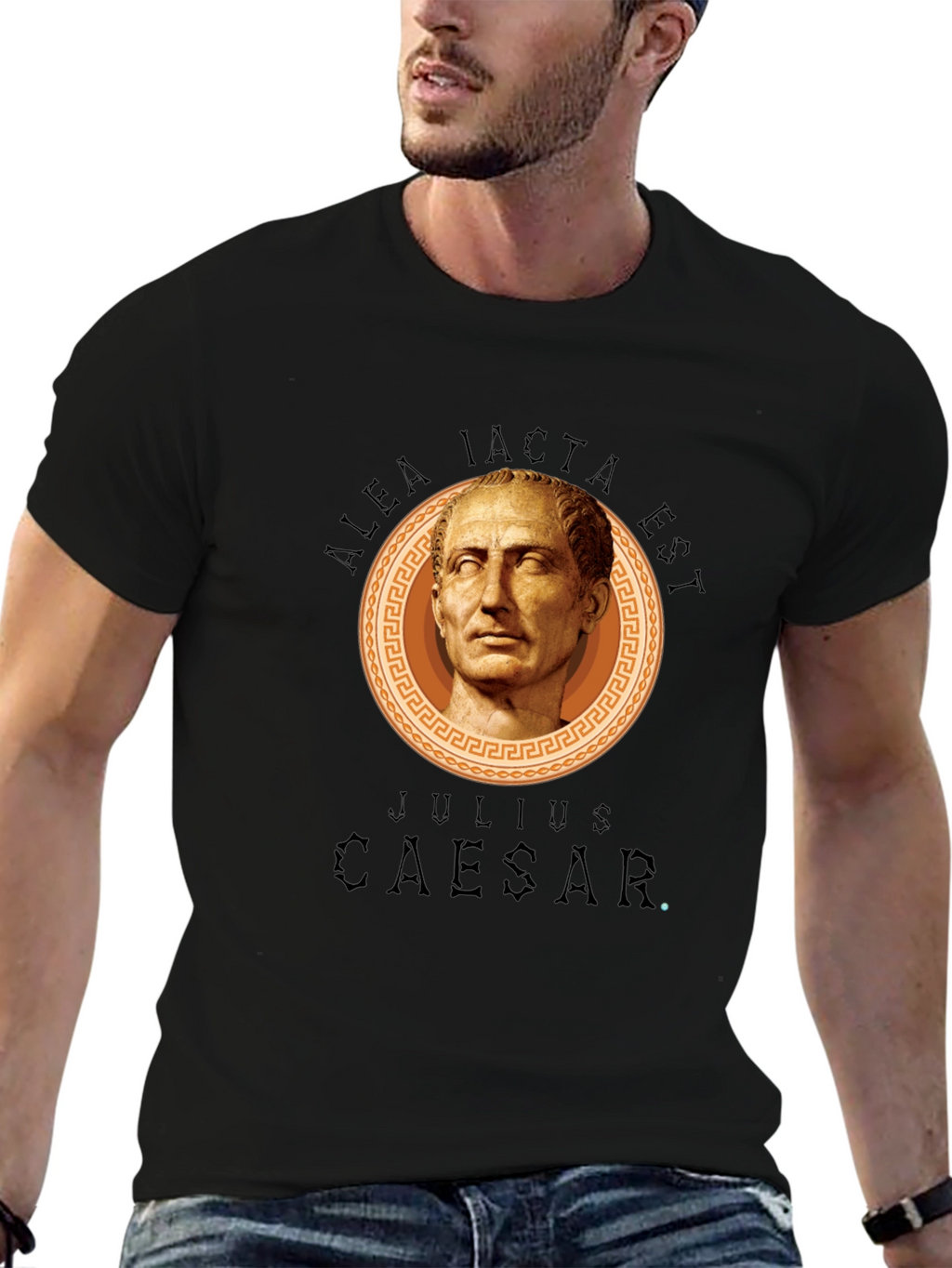 Julius Caesar Black Graphic T-Shirt