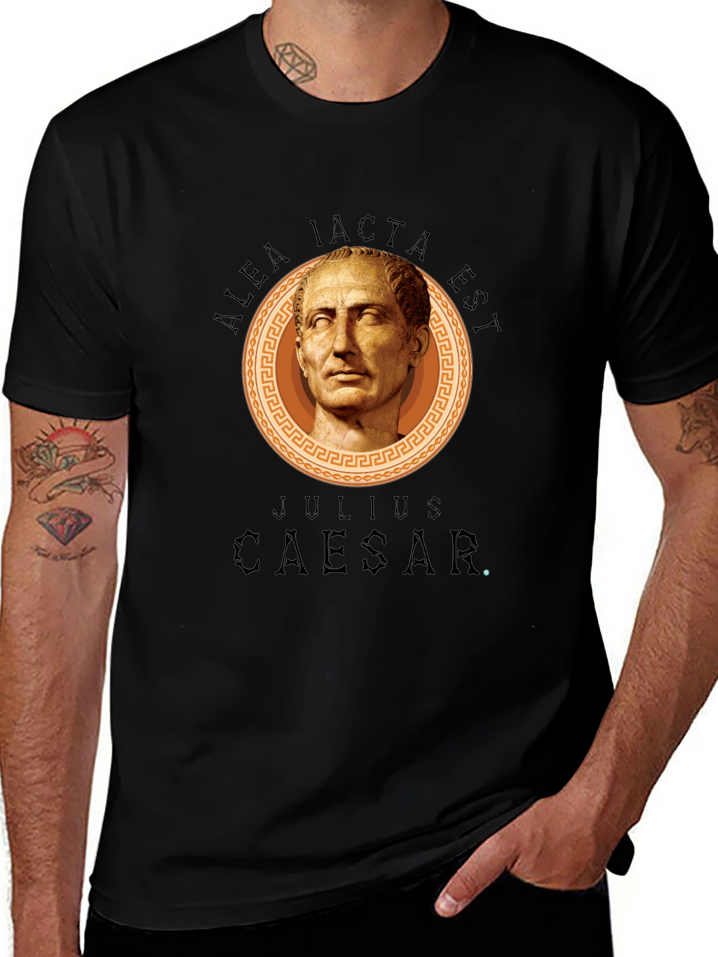 Julius Caesar Black Graphic T-Shirt