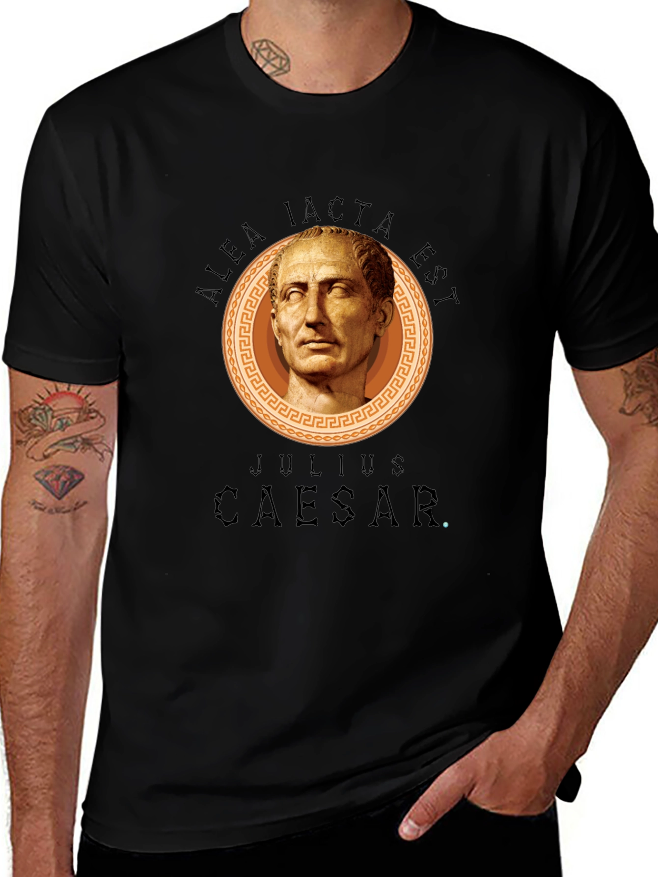 Julius Caesar Black Graphic T-Shirt