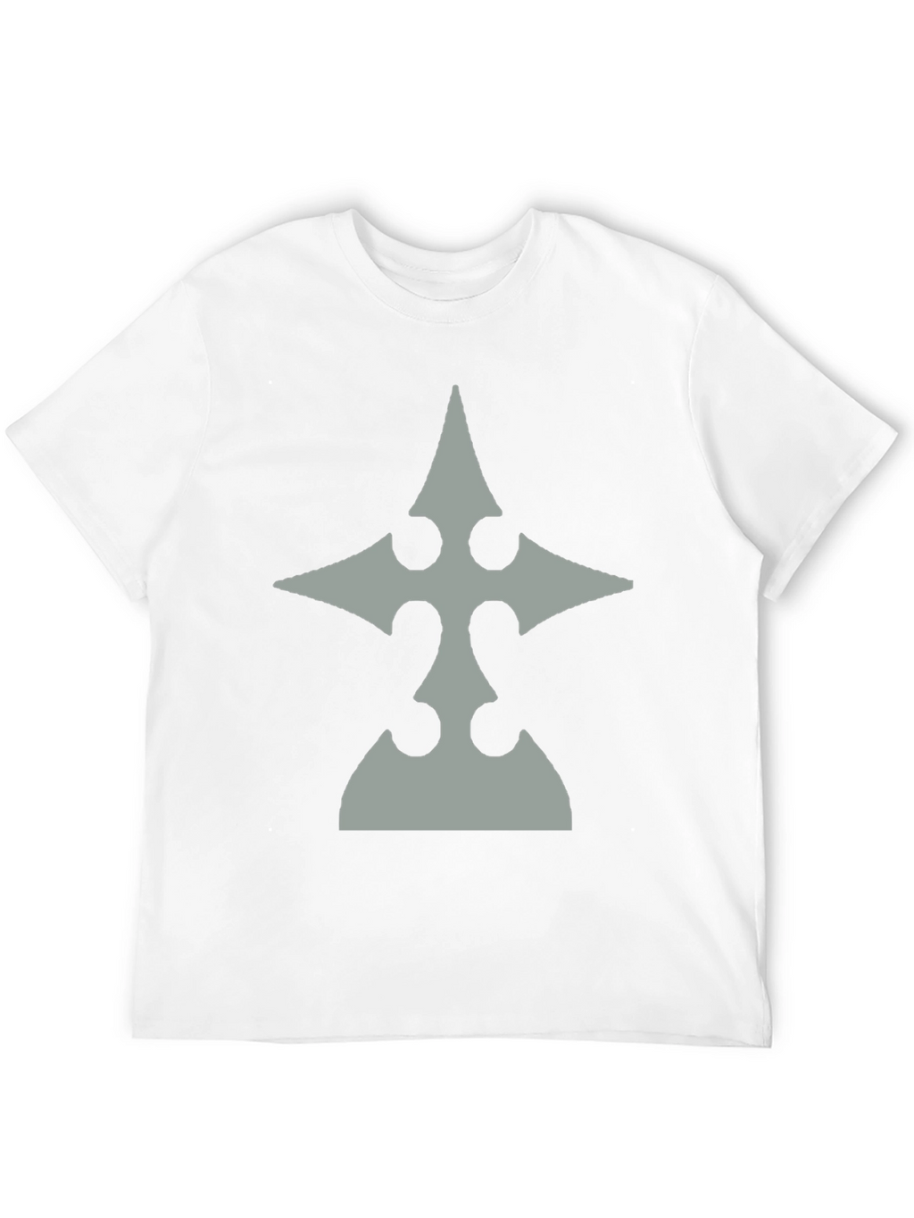 Mens Black T-Shirt with Gray Emblem