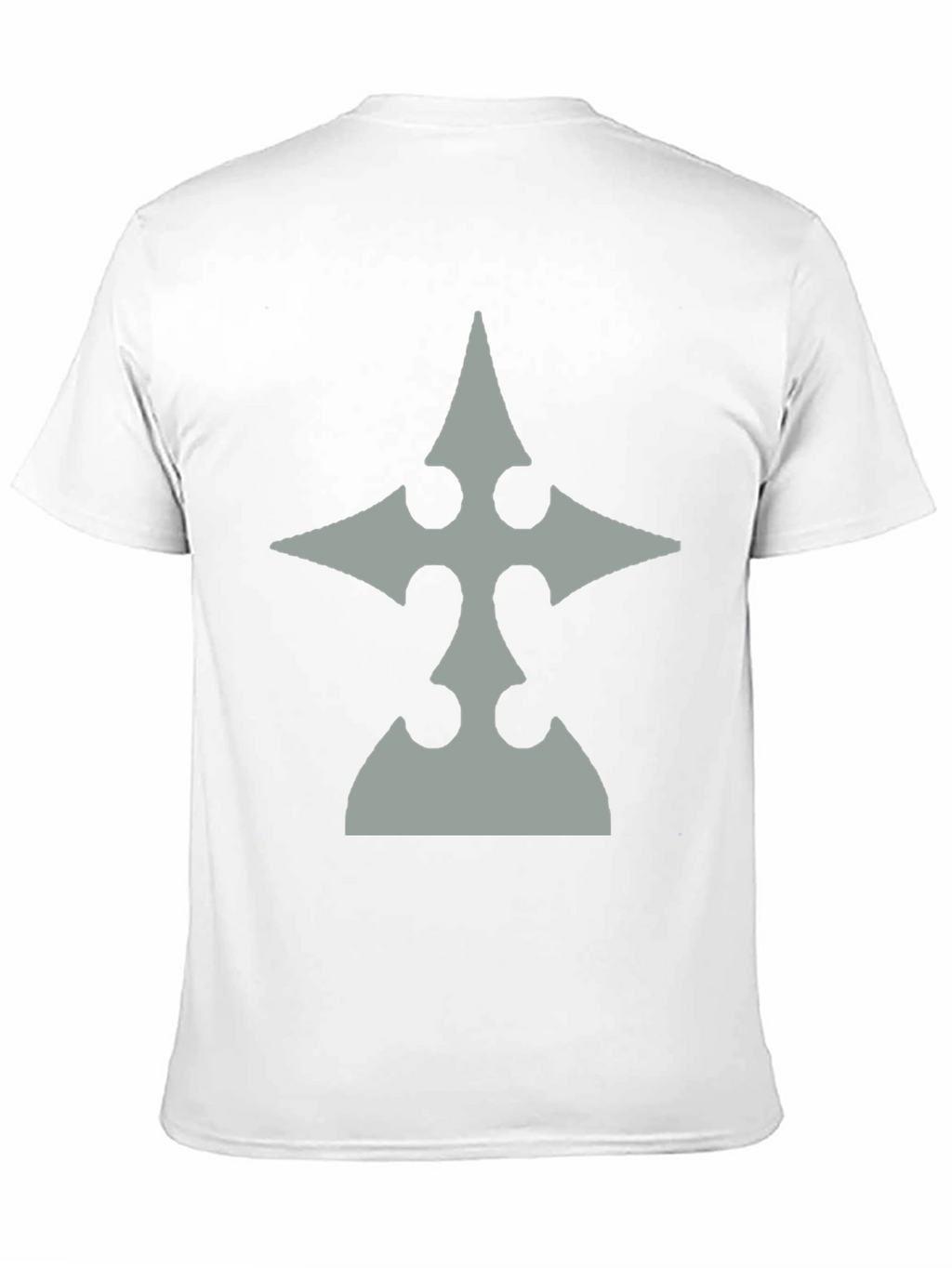 Mens Black T-Shirt with Gray Emblem