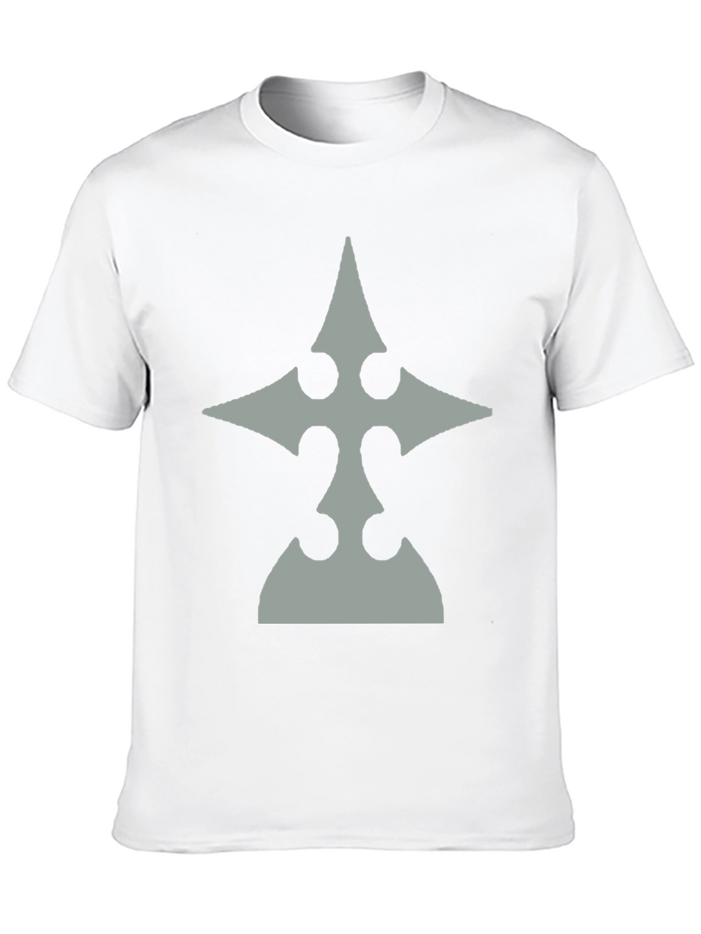 Mens Black T-Shirt with Gray Emblem