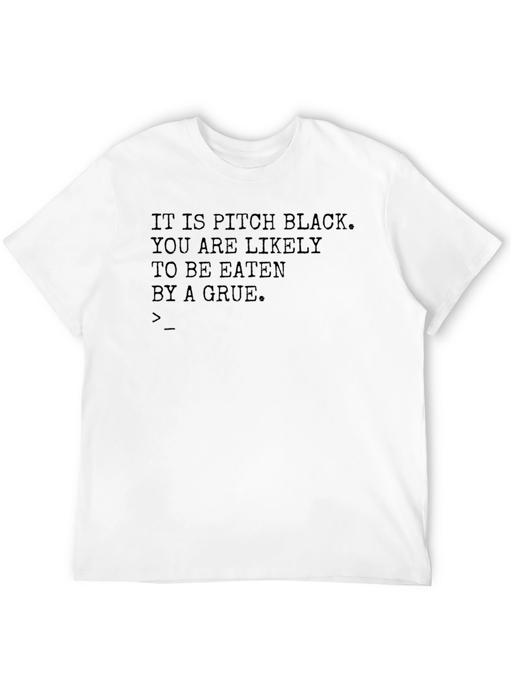 Pitch Black Grue Graphic Tee - Retro Gamer Shirt