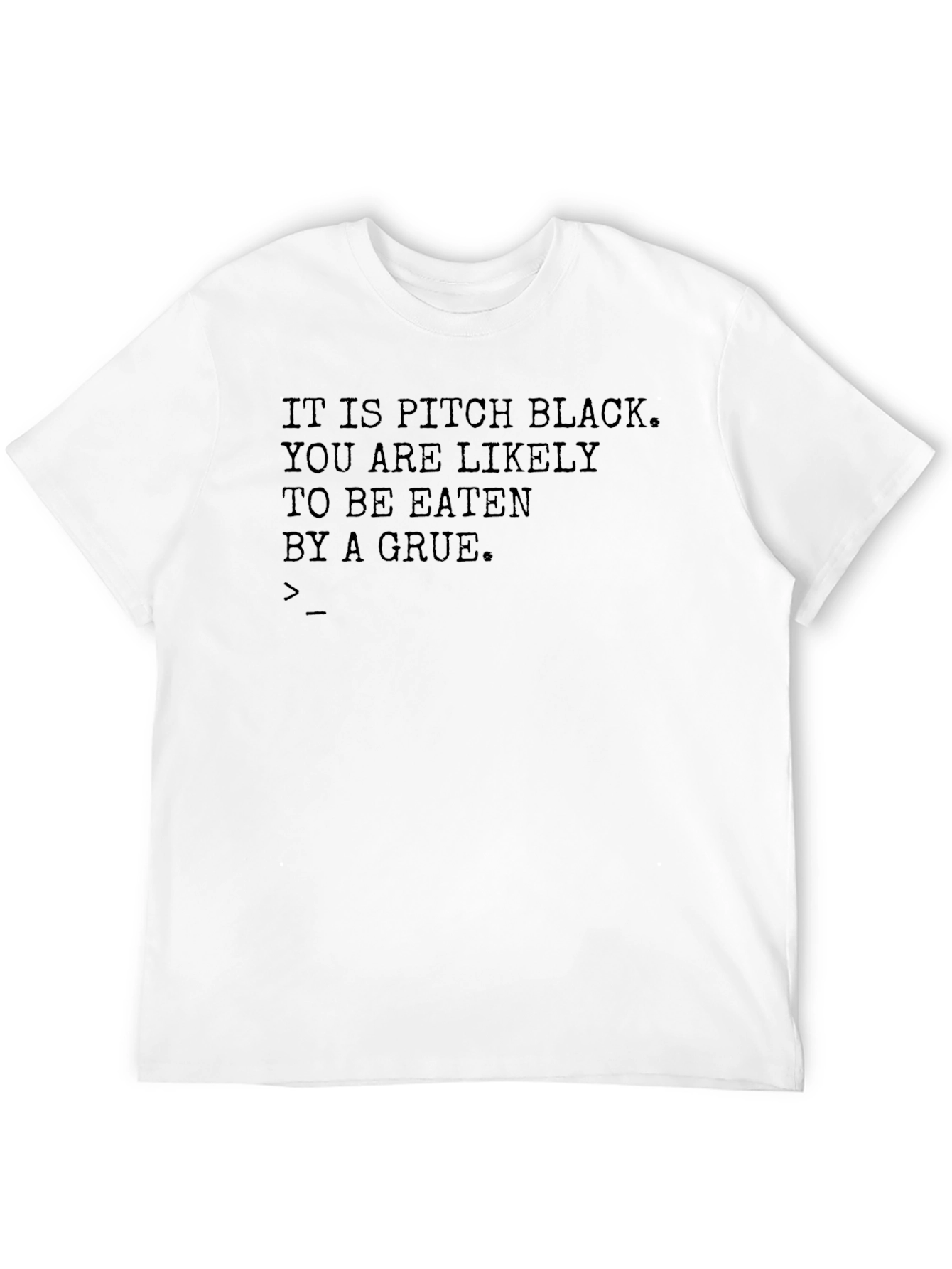 Pitch Black Grue Graphic Tee - Retro Gamer Shirt