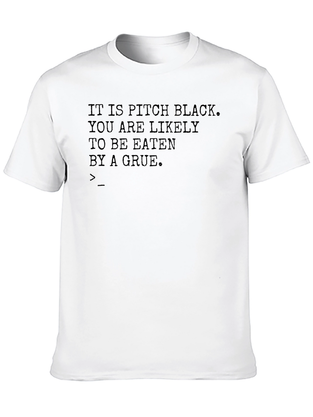 Pitch Black Grue Graphic Tee - Retro Gamer Shirt