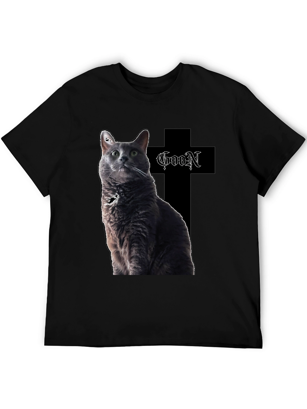 Goon Cat T-Shirt - Black Graphic Tee