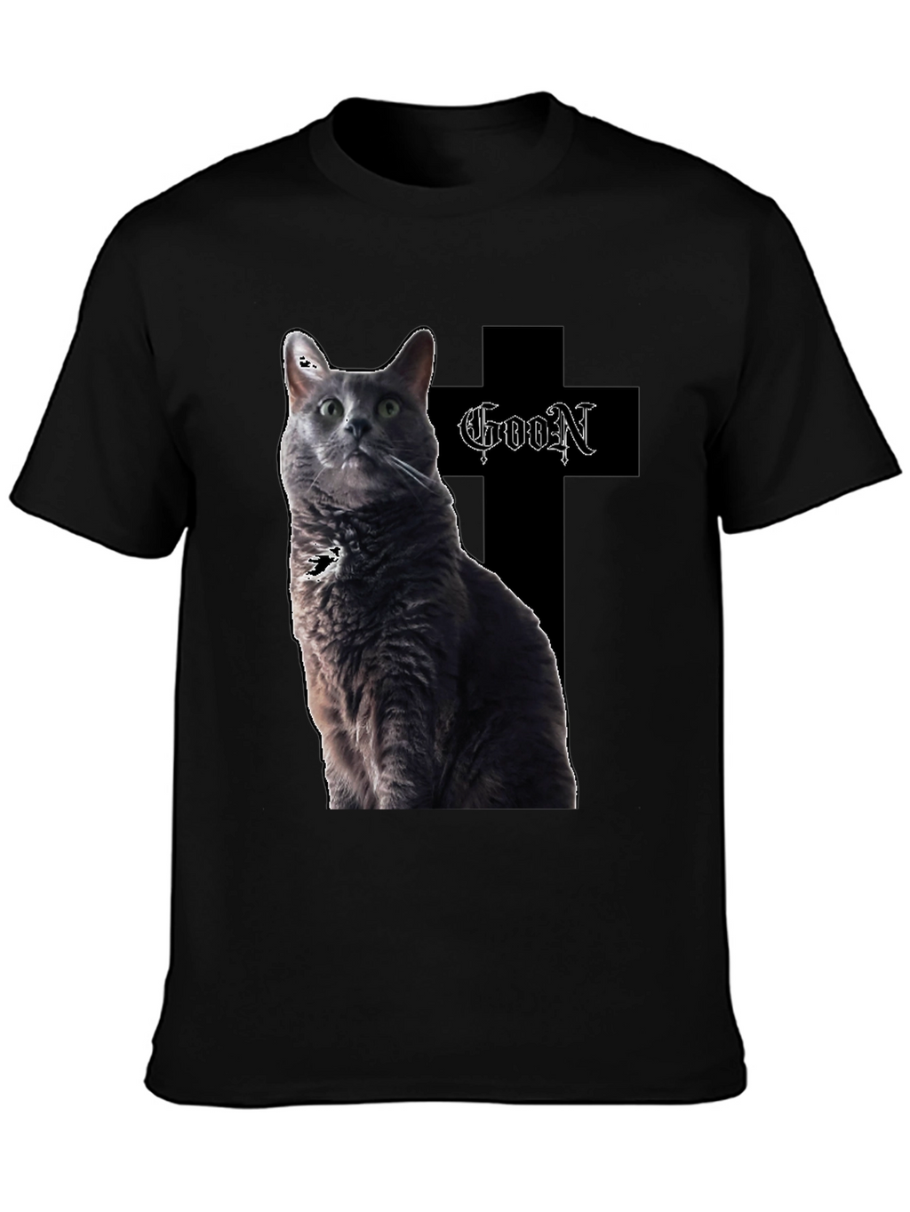 Goon Cat T-Shirt - Black Graphic Tee