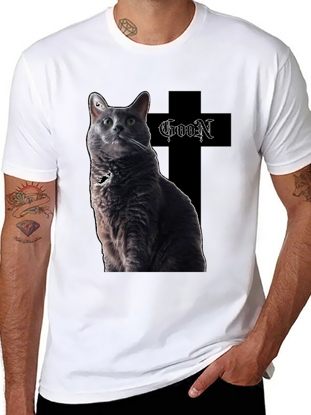 Goon Cat T-Shirt - Black Graphic Tee