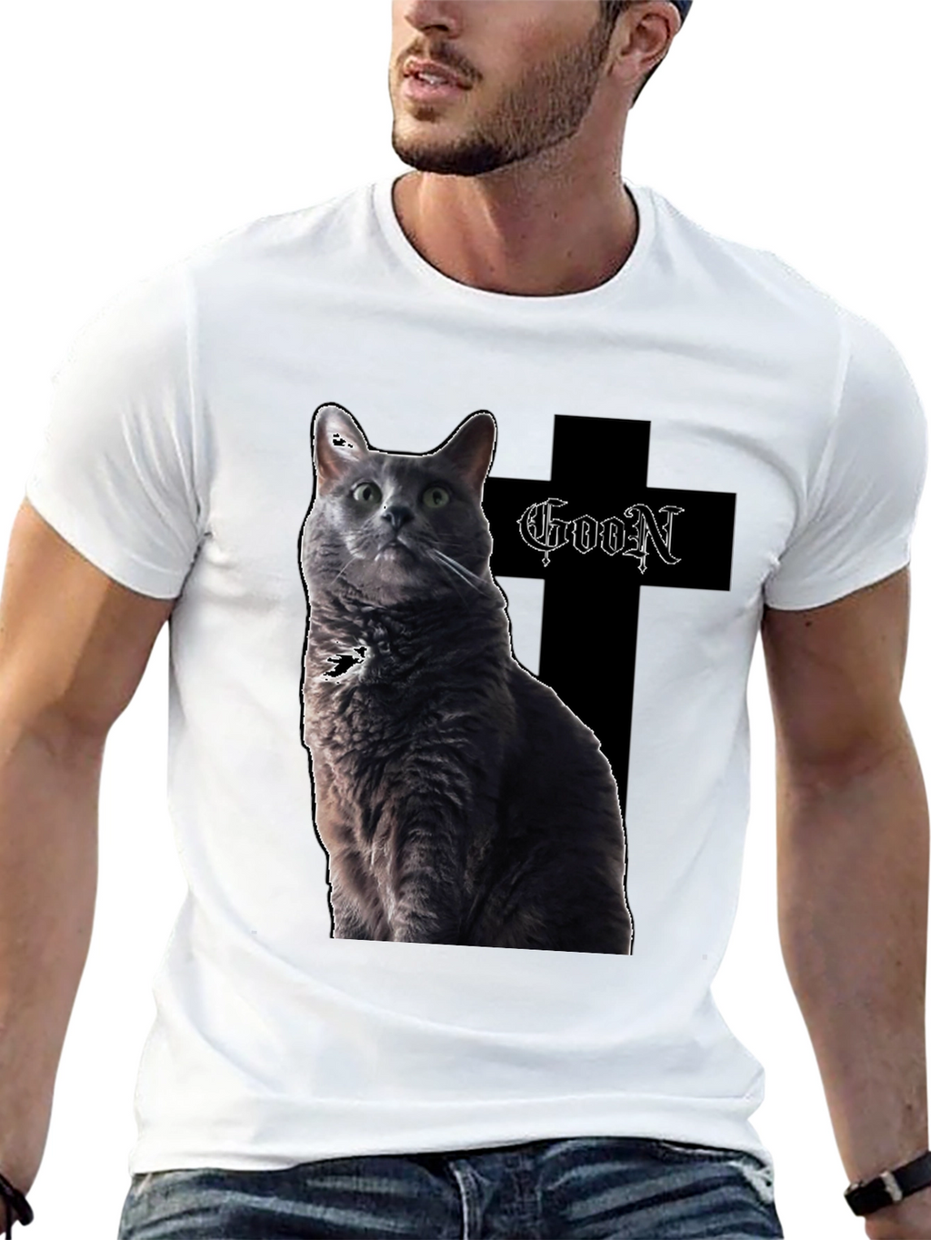 Goon Cat T-Shirt - Black Graphic Tee