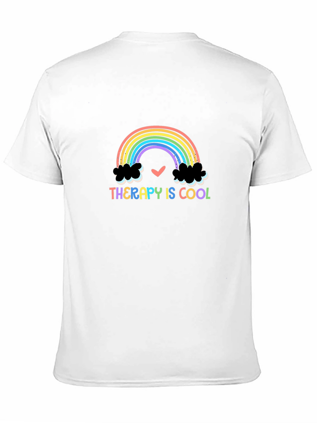 Therapy Is Cool Rainbow Graphic T-Shirt
