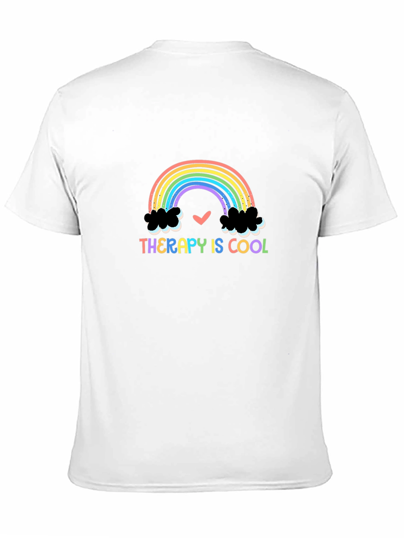 Therapy Is Cool Rainbow Graphic T-Shirt