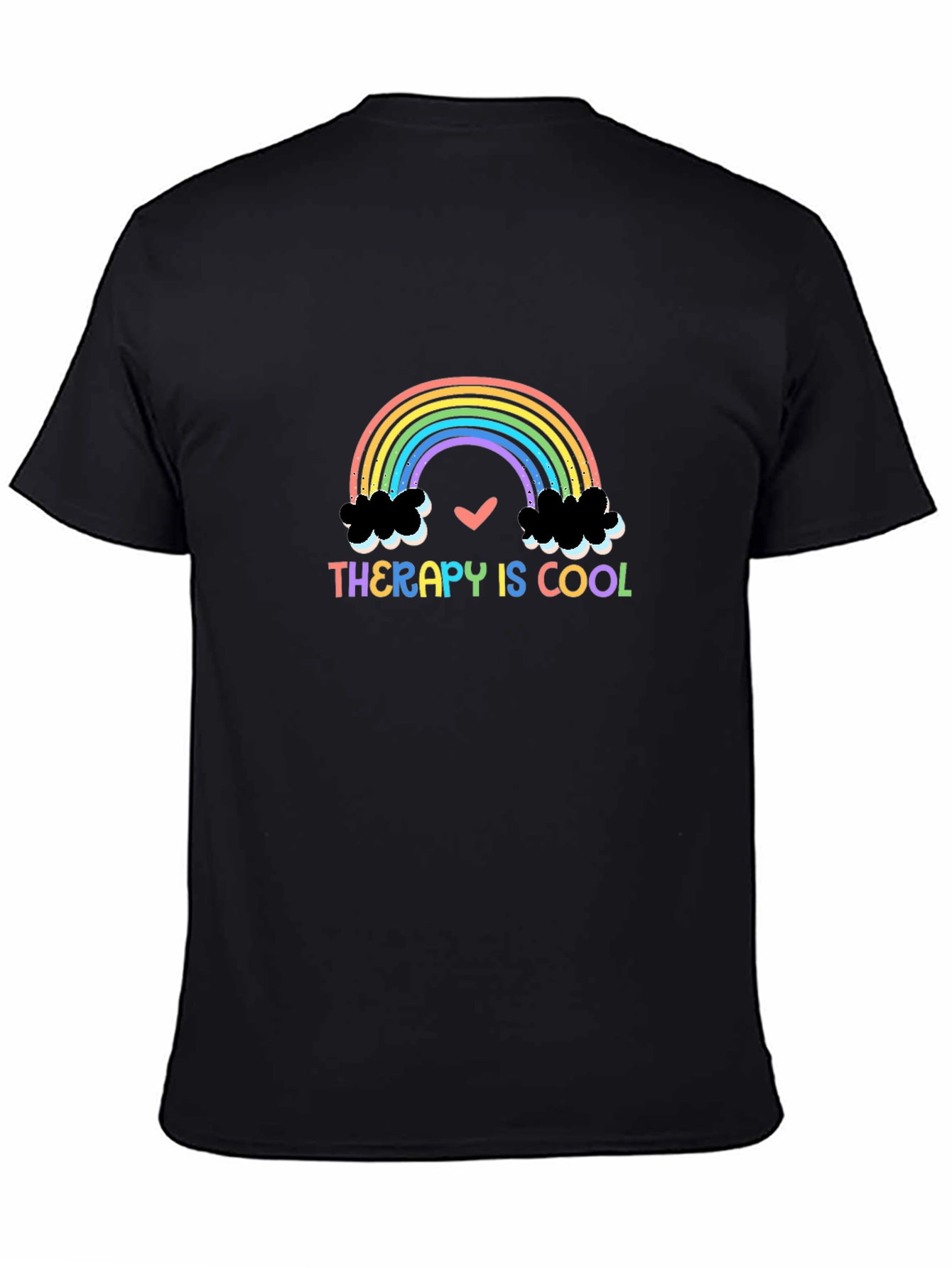 Therapy Is Cool Rainbow Graphic T-Shirt