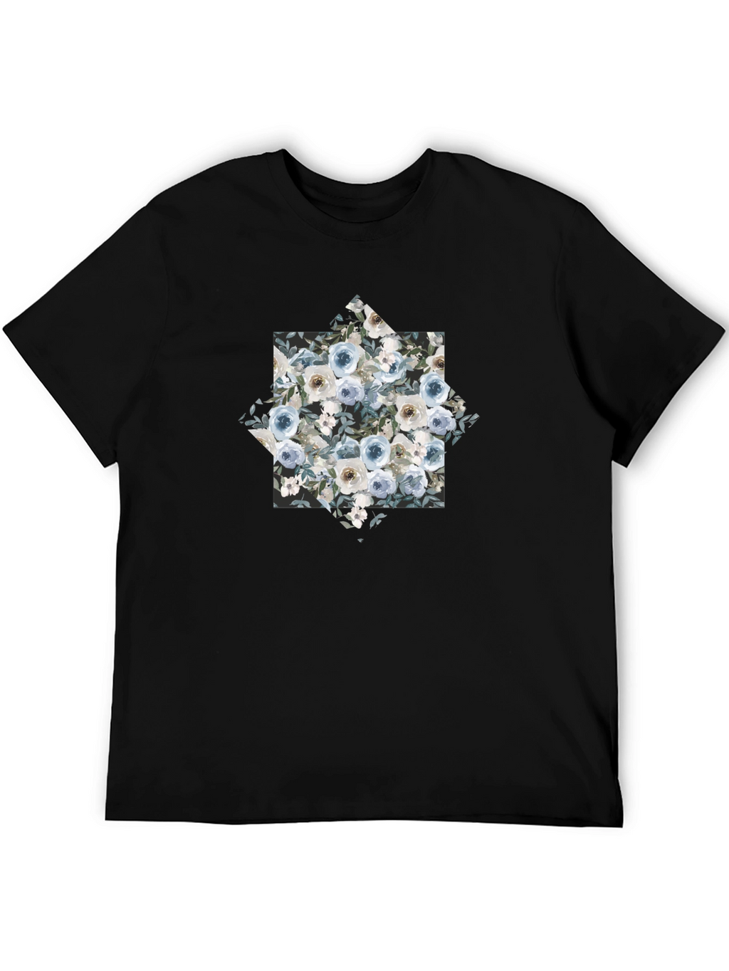 Floral Graphic Black T-Shirt