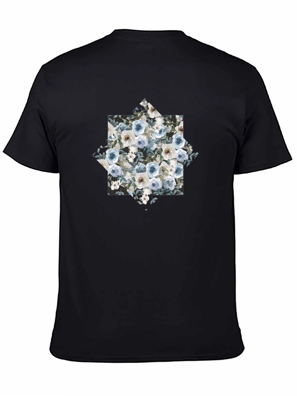 Floral Graphic Black T-Shirt
