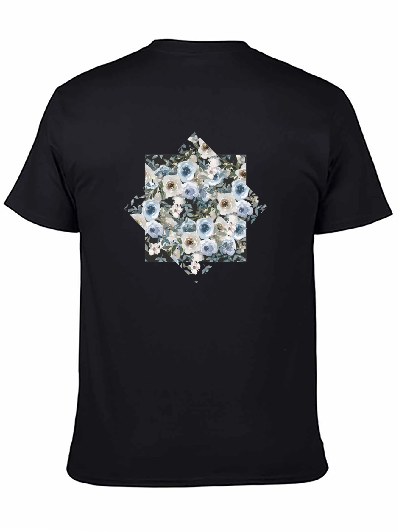 Floral Graphic Black T-Shirt