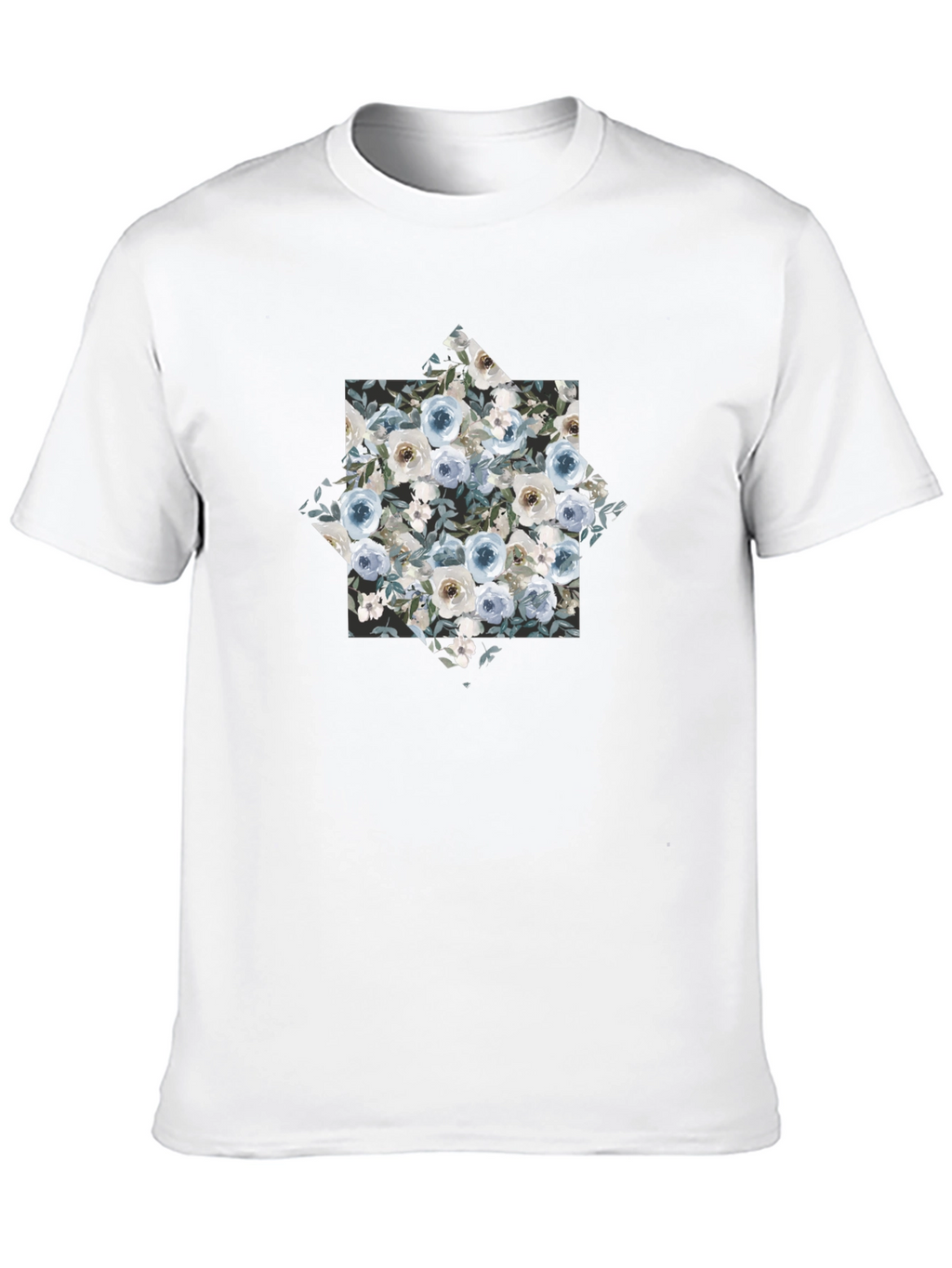 Floral Graphic Black T-Shirt