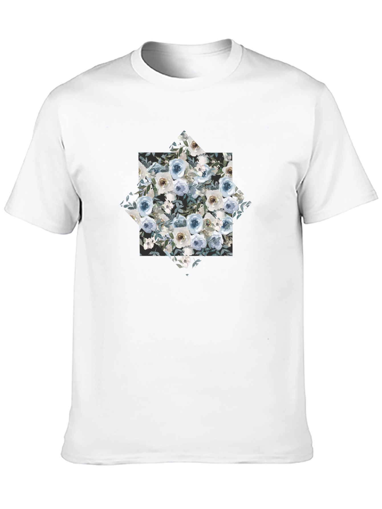 Floral Graphic Black T-Shirt