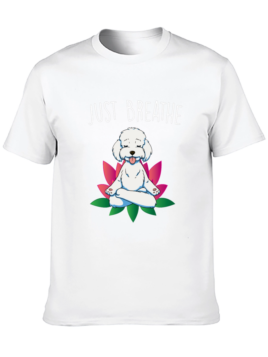 Just Breathe Dog Meditation T-Shirt