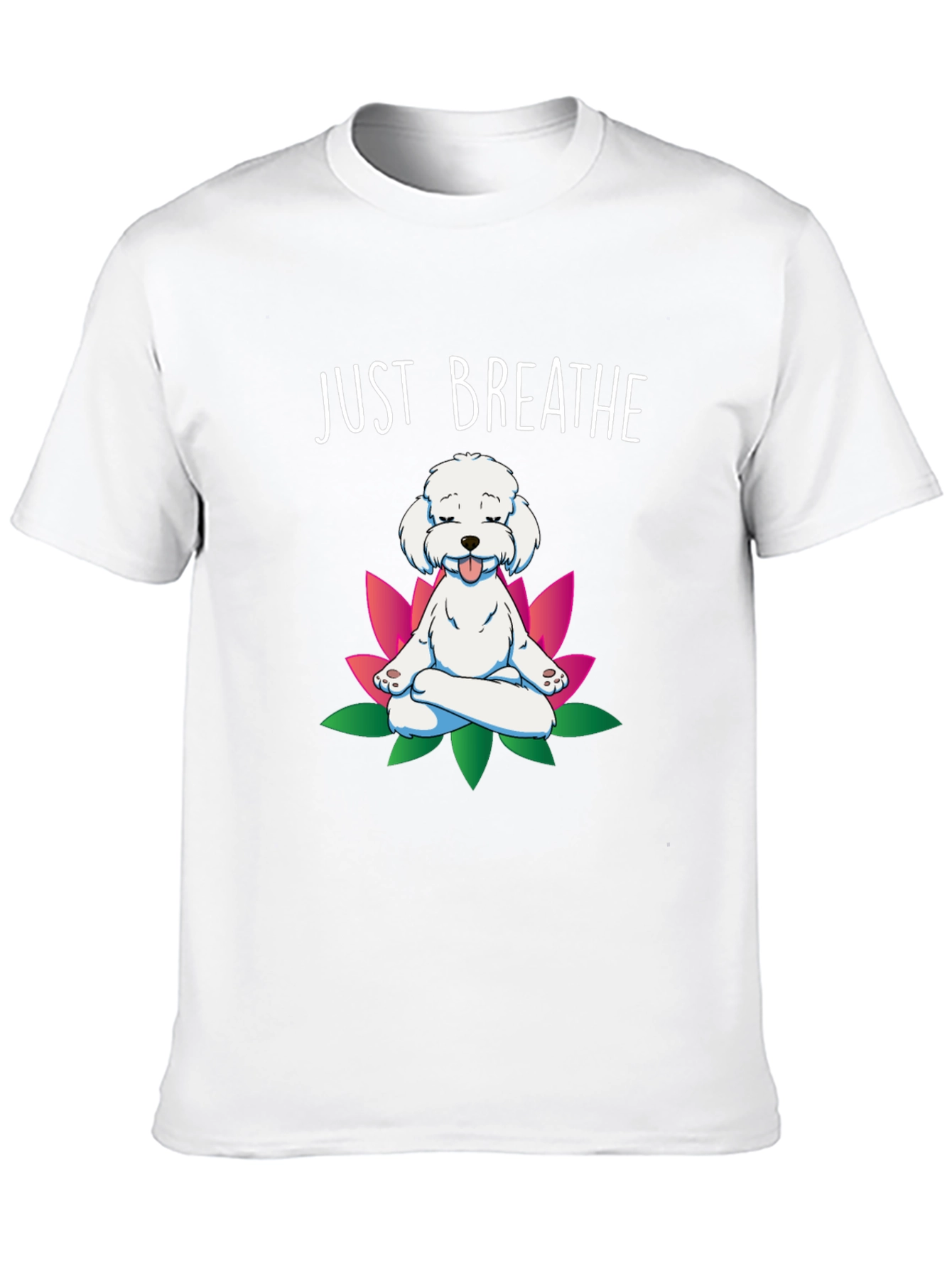 Just Breathe Dog Meditation T-Shirt