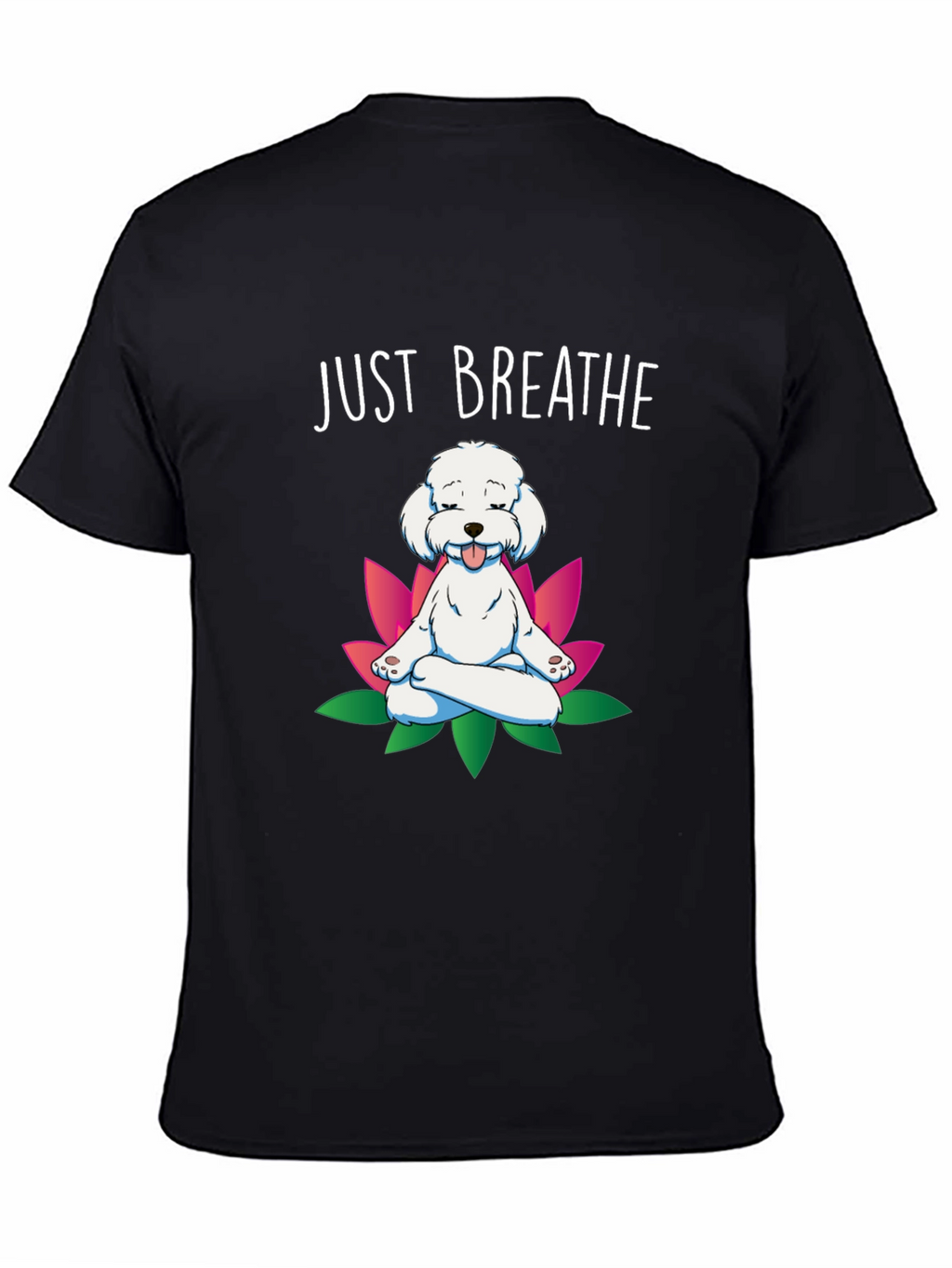 Just Breathe Dog Meditation T-Shirt
