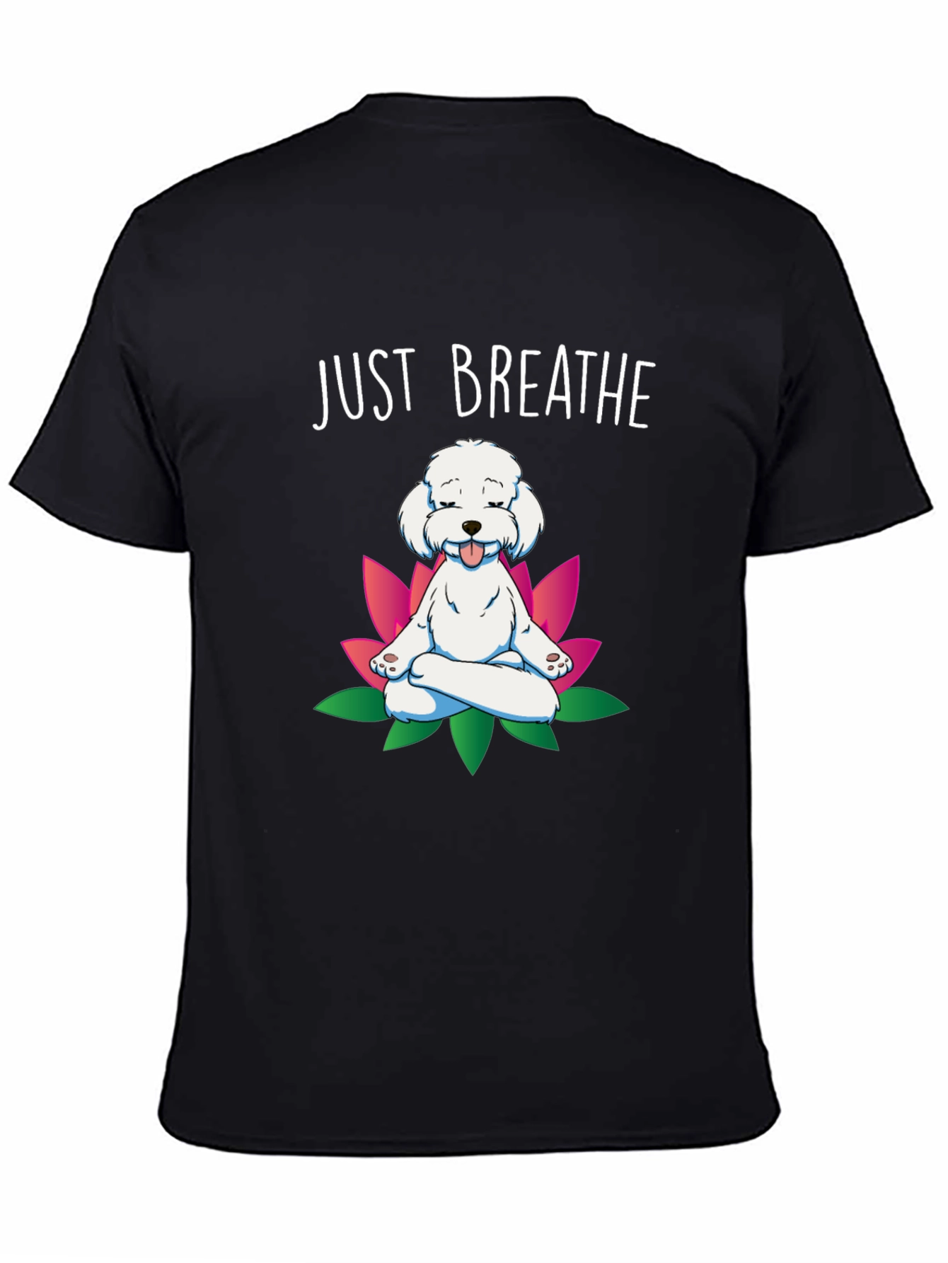 Just Breathe Dog Meditation T-Shirt