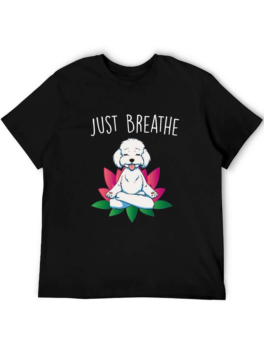 Just Breathe Dog Meditation T-Shirt