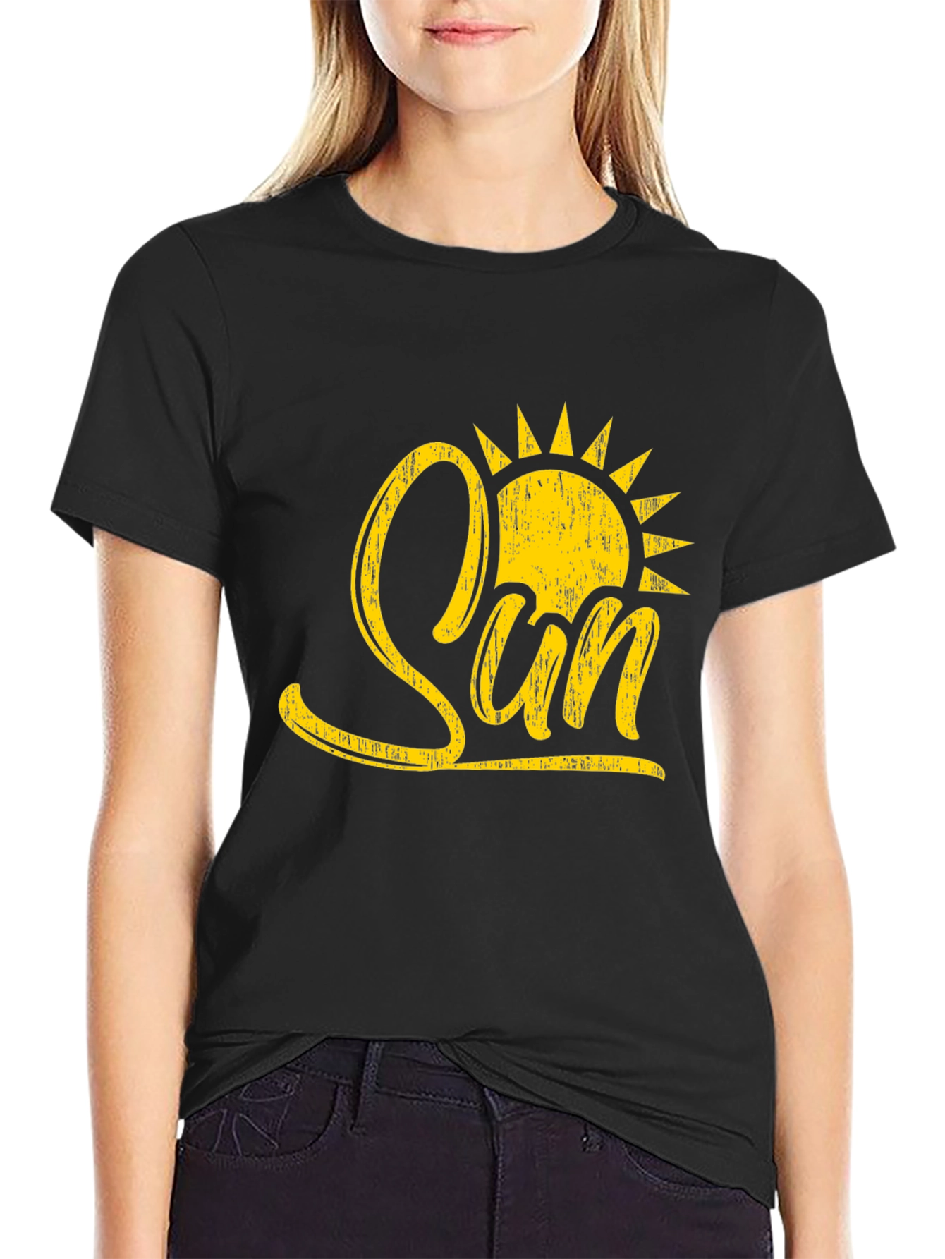 Sunshine Graphic Black T-Shirt for Men