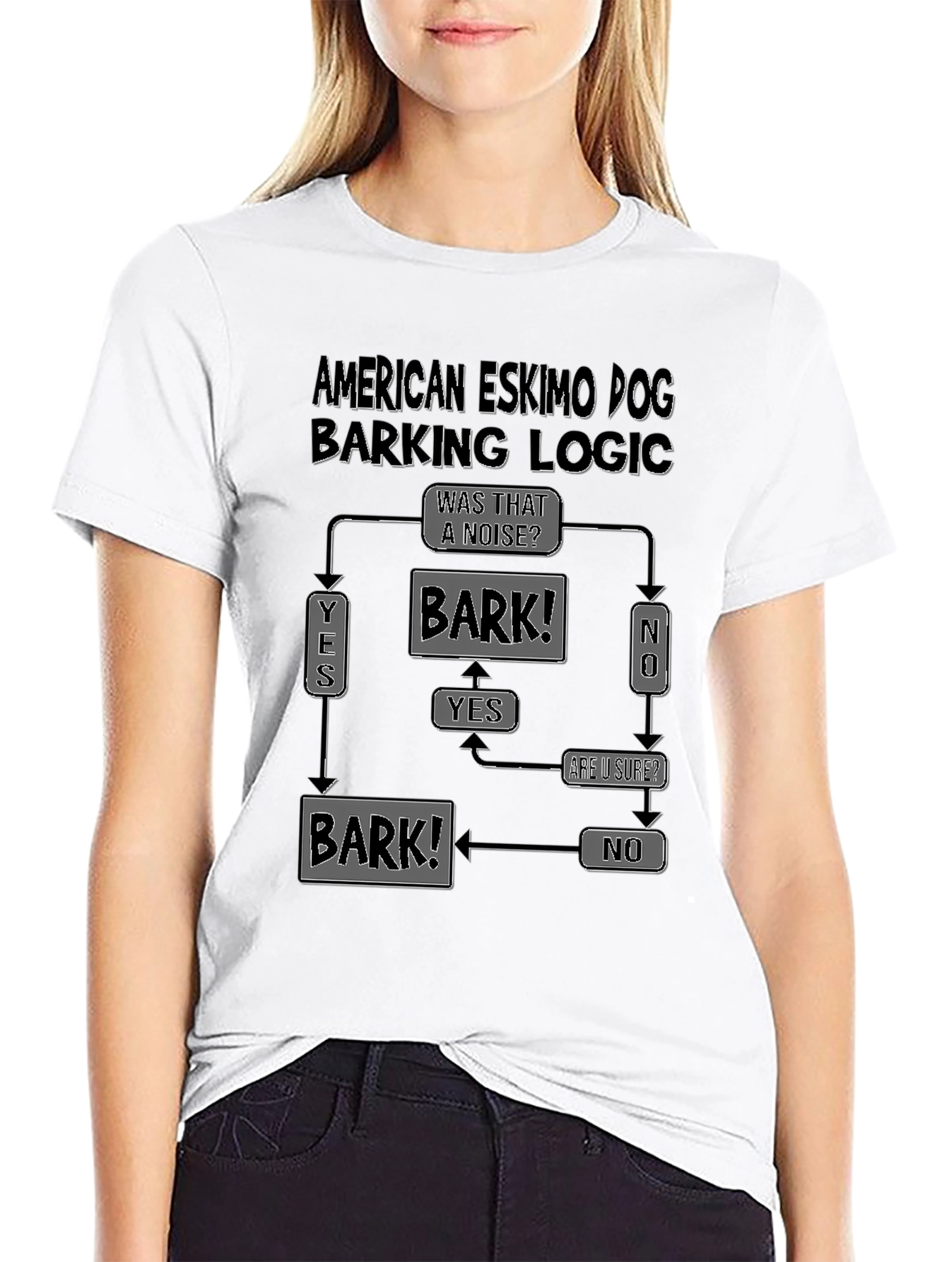 American Eskimo Dog Barking Logic T-Shirt