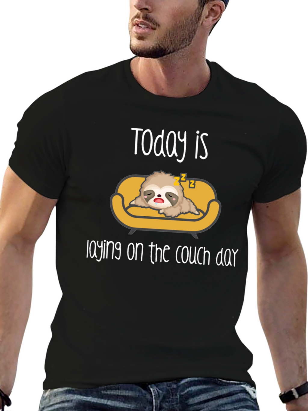 Lazy Sloth Laying on Couch T-Shirt