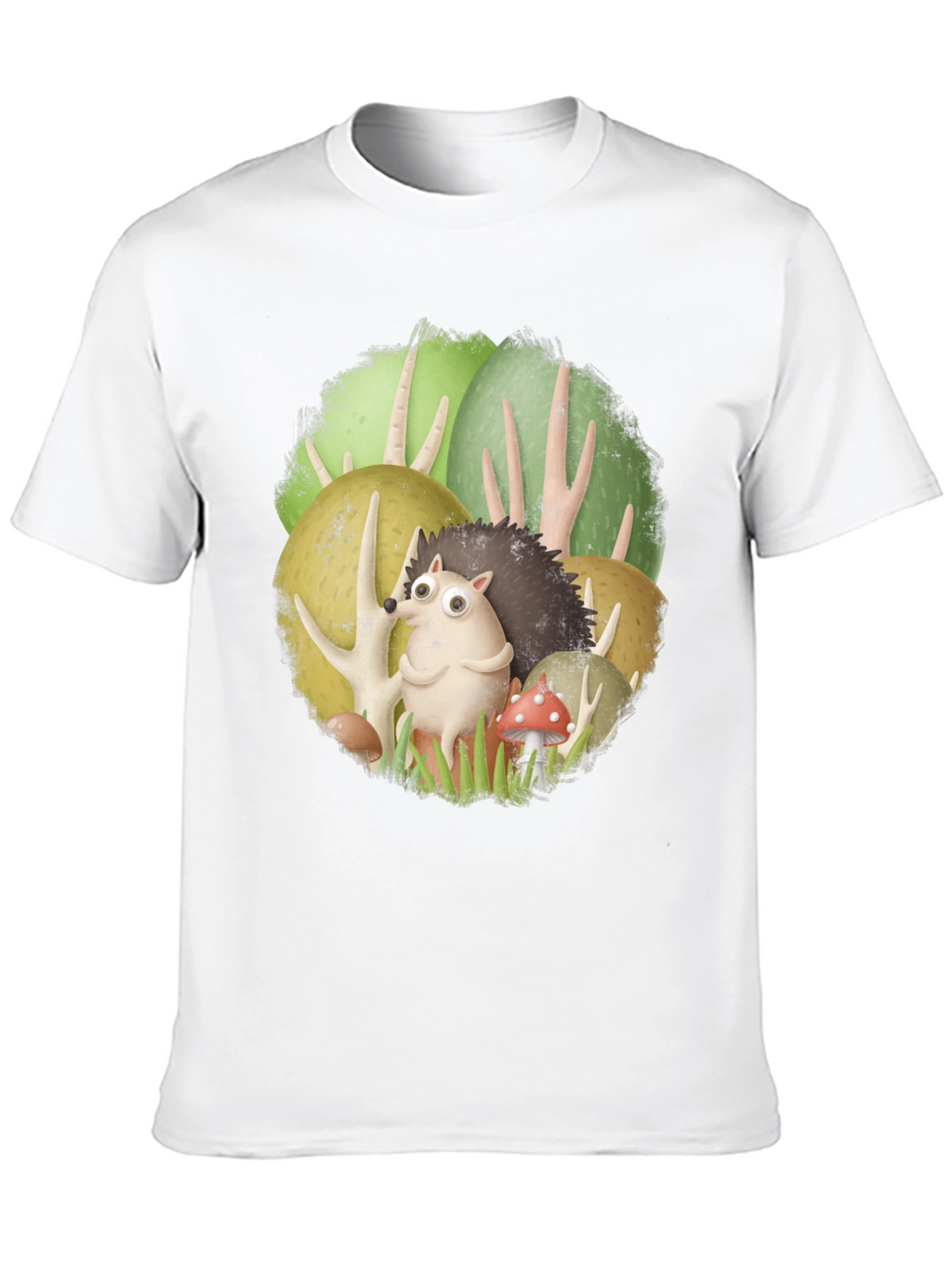 Forest Friends Tee - Cute Hedgehog Design