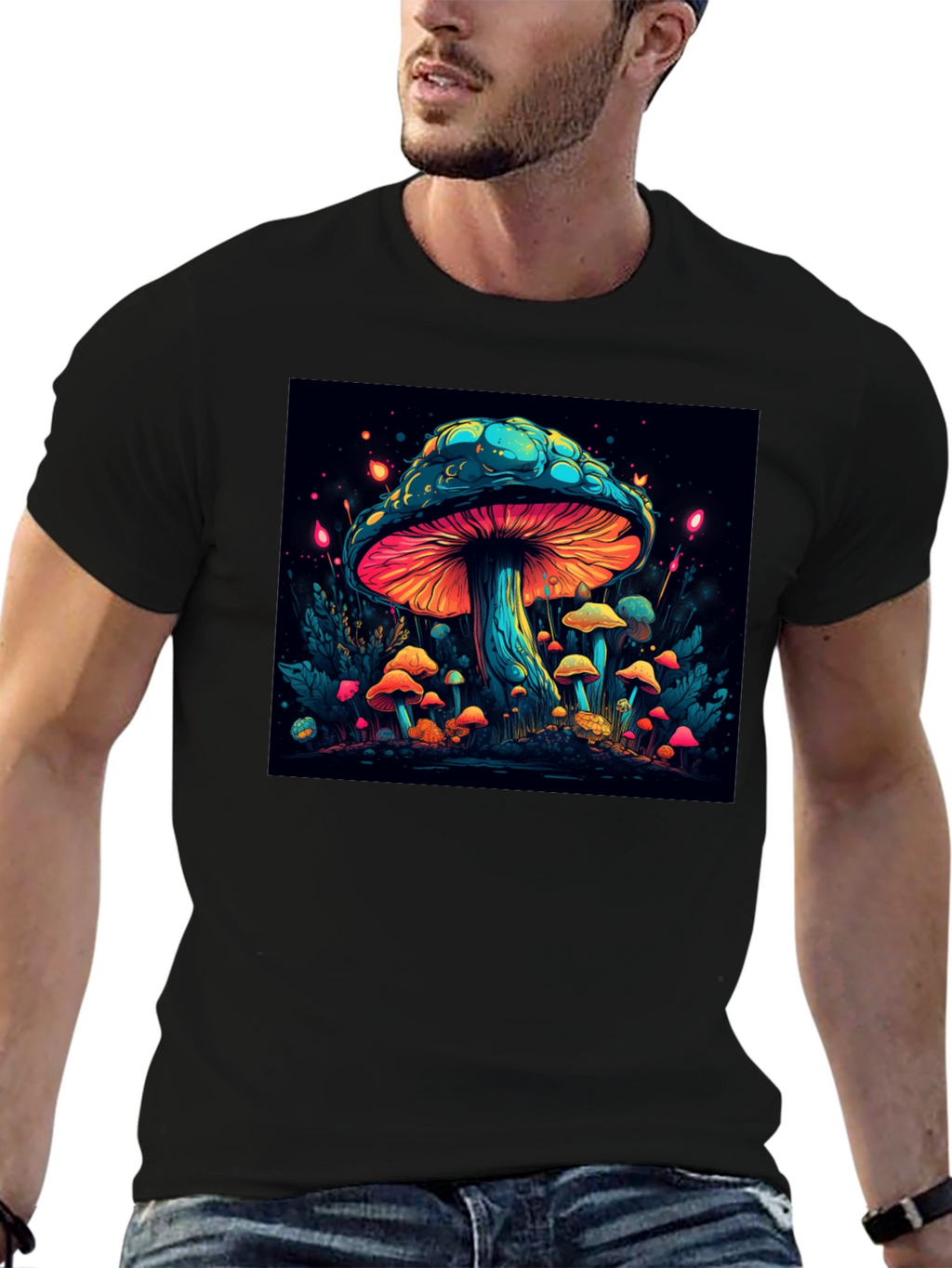 Psychedelic Mushroom Graphic T-Shirt