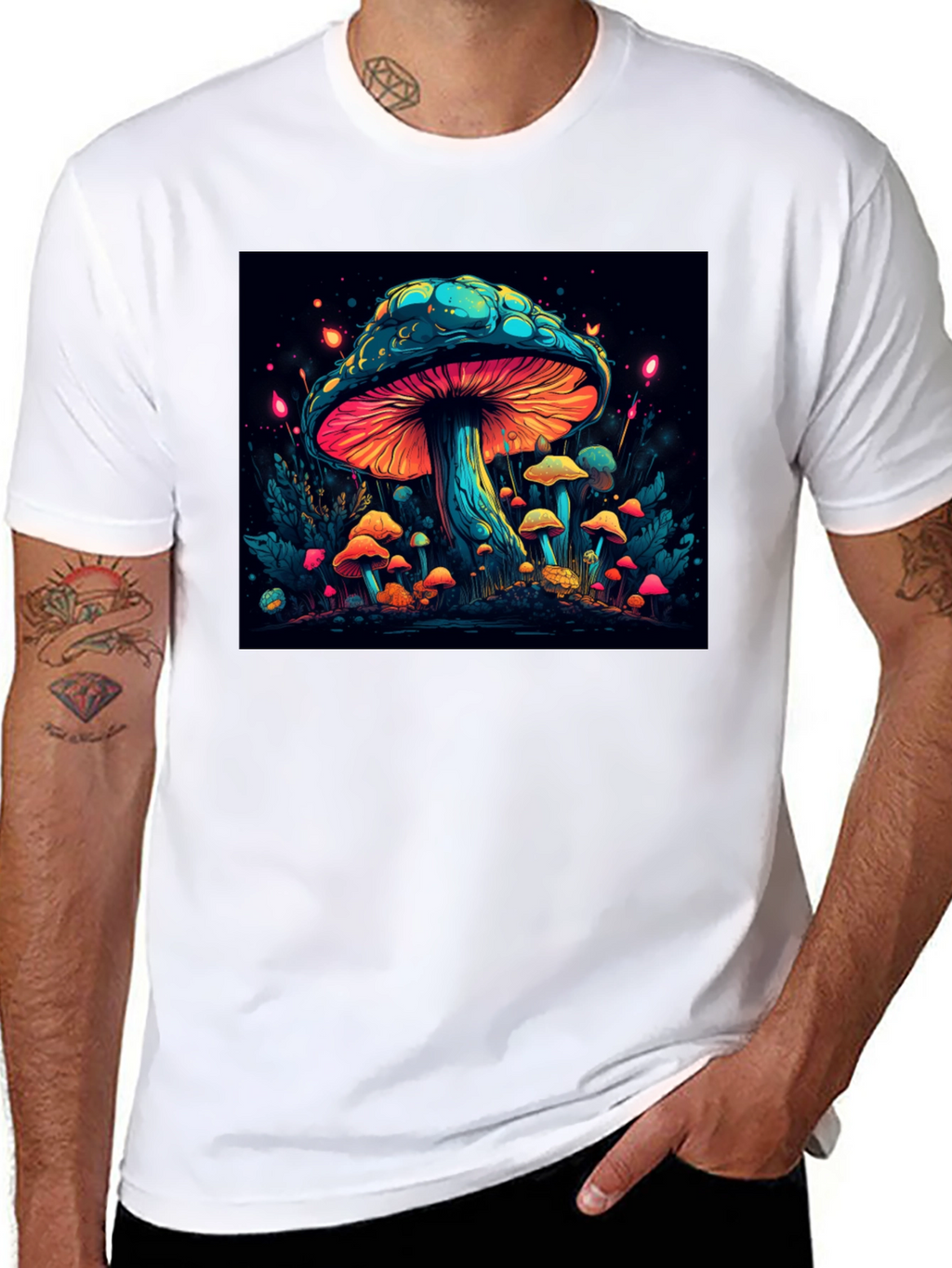 Psychedelic Mushroom Graphic T-Shirt