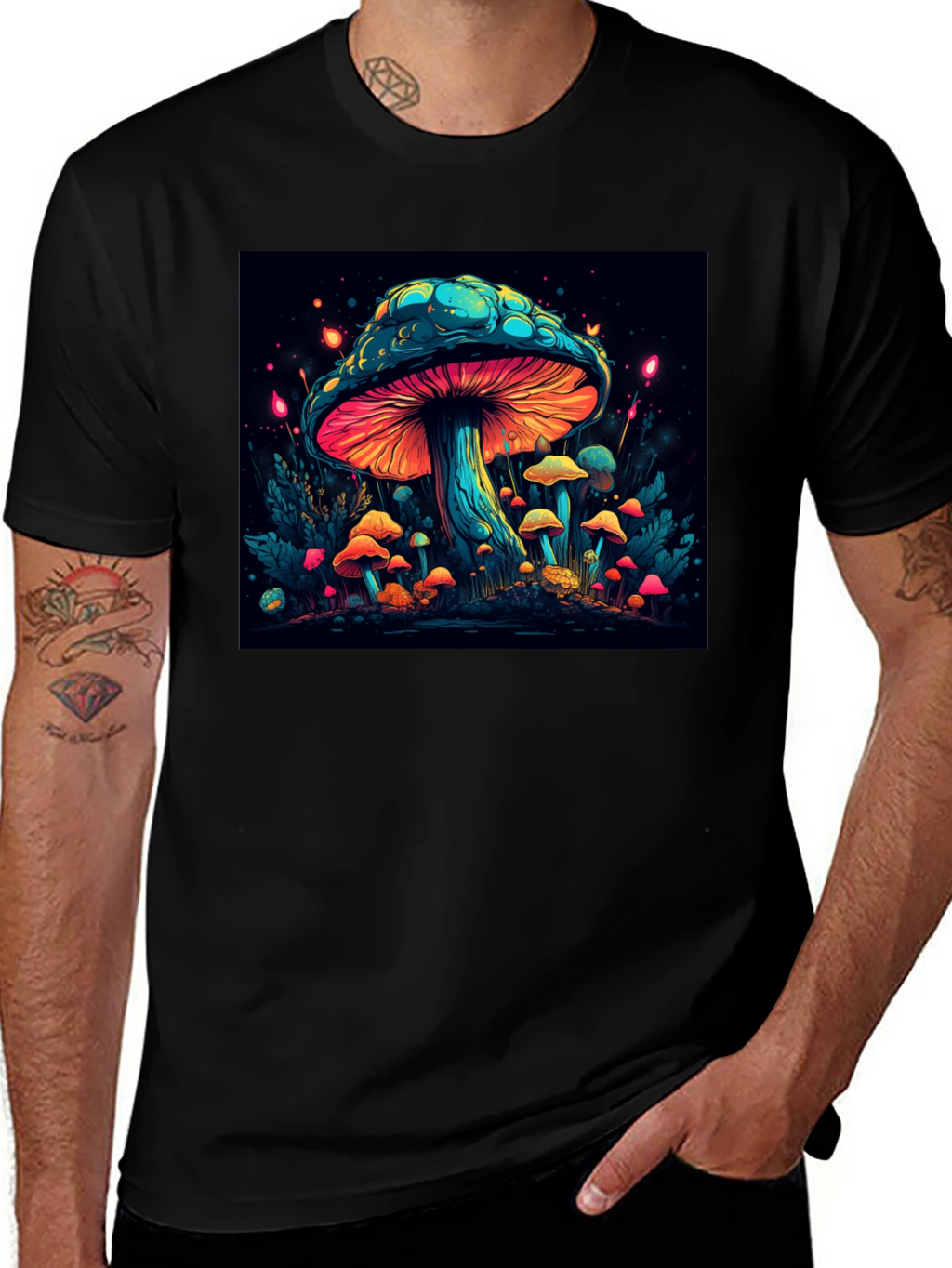 Psychedelic Mushroom Graphic T-Shirt