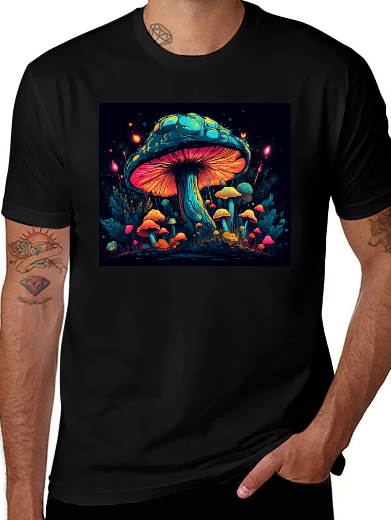 Psychedelic Mushroom Graphic T-Shirt