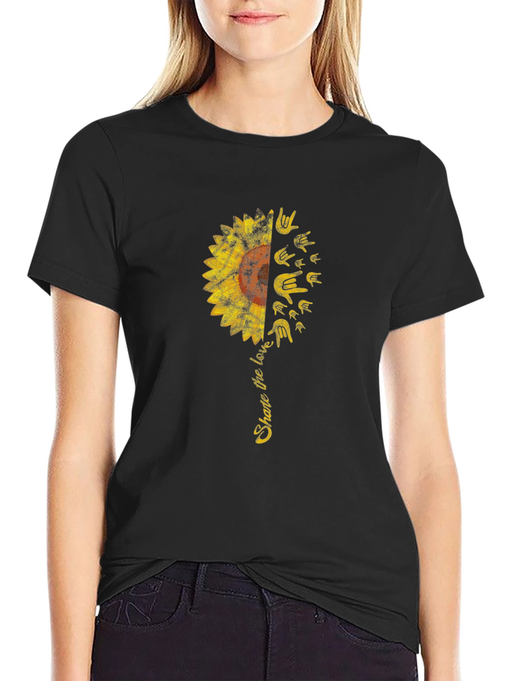 Share the Love Sunflower ASL T-Shirt