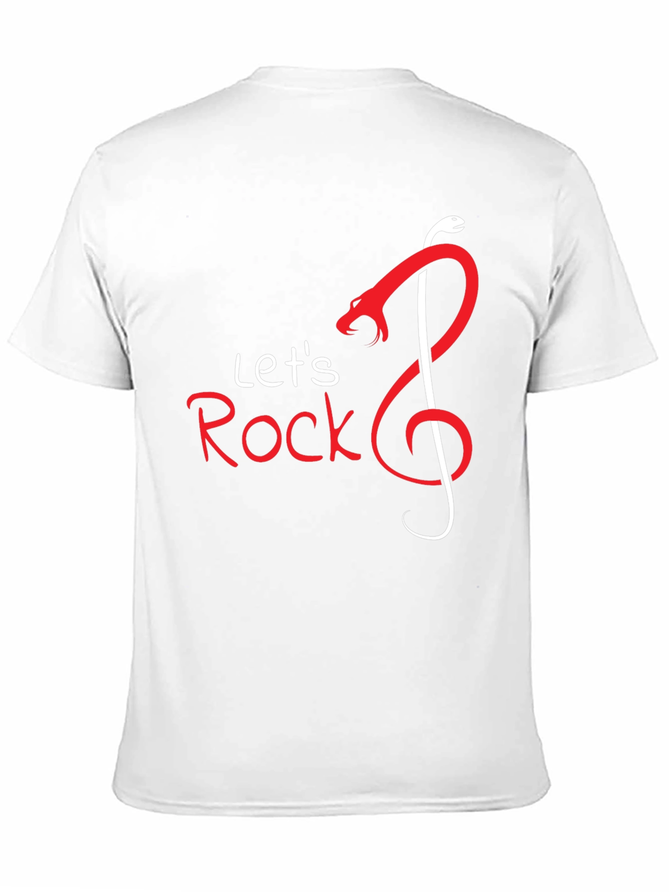 Lets Rock Snake Music Note Graphic T-Shirt