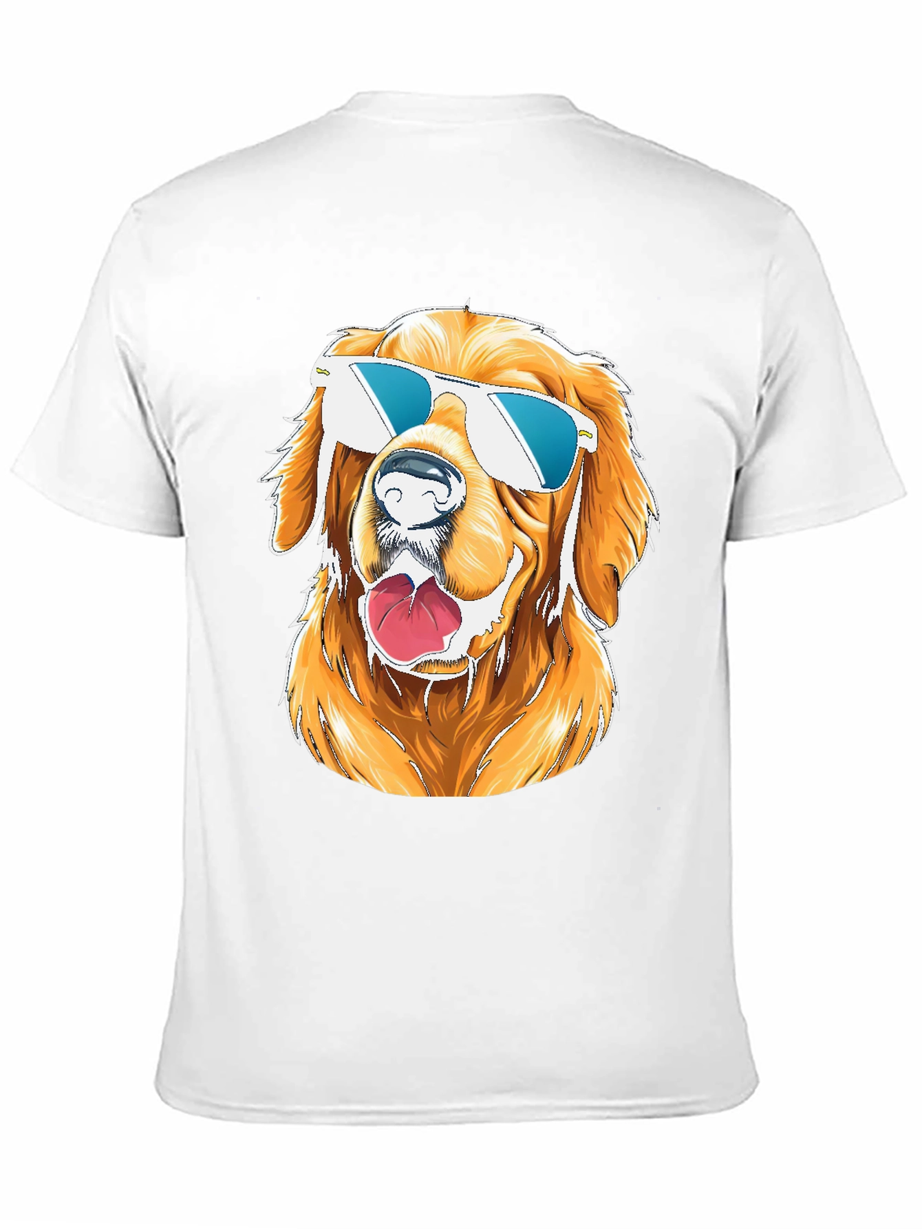 Cool Dog Graphic T-Shirt - Golden Retriever Sunglasses Tee