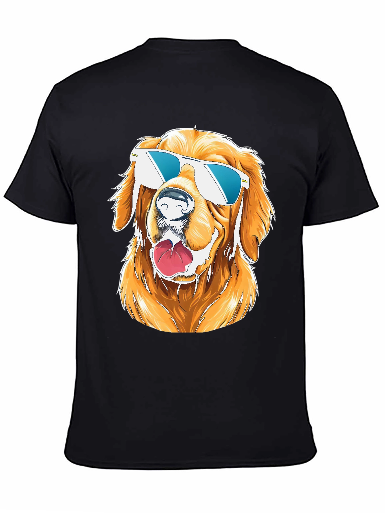 Cool Dog Graphic T-Shirt - Golden Retriever Sunglasses Tee