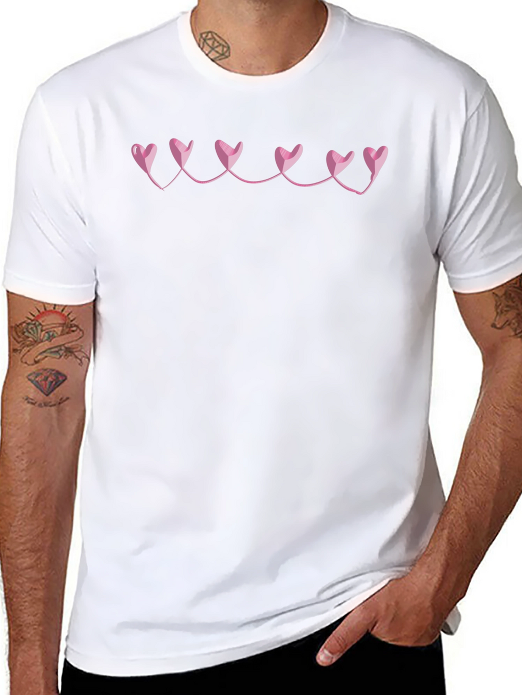 Heart String Graphic Tee - Casual Style